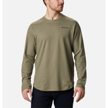 Columbia Rugged Ridge Long Sleeve Crew, Sudaderas Grises Verdes Para Hombre | 469730-BEJ